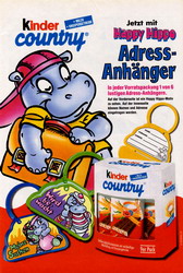 Kinder Country - Happy Hippo Adressanhaenger